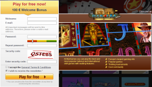 Stargames Registration mit 100 Euro Bonus