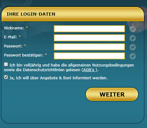 Kajot Online Spielothek Registrierung