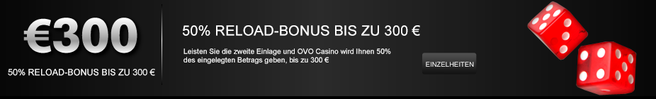 OVO Casino Re Load Bonus